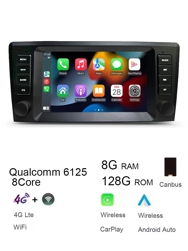 Andorid Voor VOLVO S60 V70 XC70 XC90 2000-2004 Auto Multimedia Video Spelers Draadloze CarPlay Navigatie Bluetooth Scherm radio