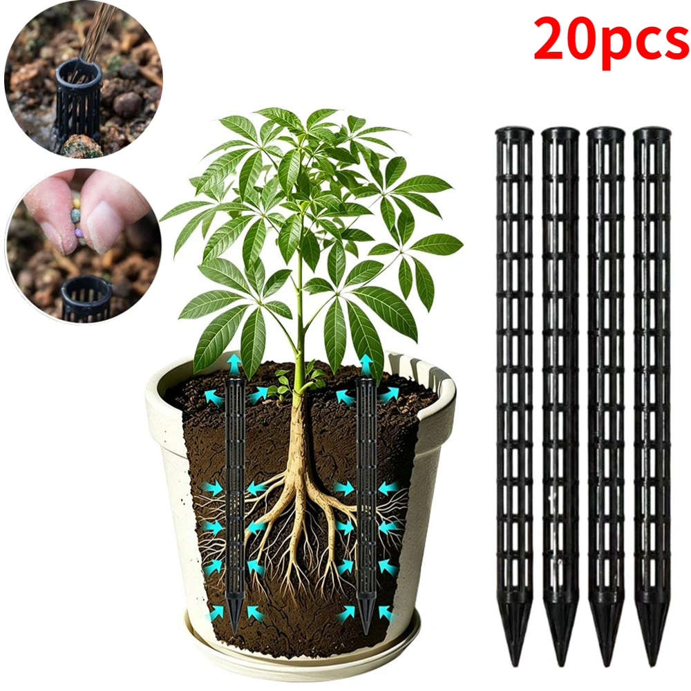 20Pcs Plant Aeration Tubes for Pots Plant Root Rot Prevention and Improve Drainage Prevent Overwatering Plant Root Ventilation