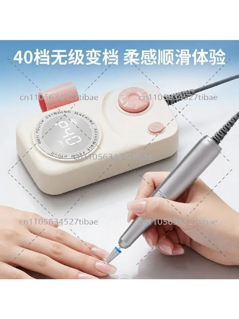 Portable Rechargeable Electric Nail Grinder, Wireless USB Nail Drill Machine for Manicure & Salon Use