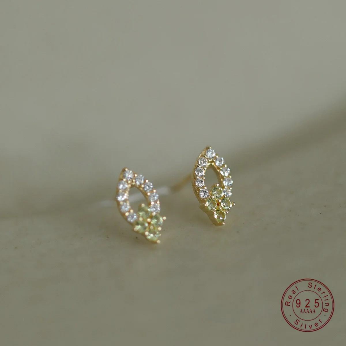 

925 Sterling Silver Plating 14K Gold Inlaid Shiny Zircon Geometry Earrings for Women Fashion Temperament Party Jewelry Gift