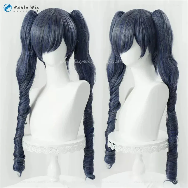 Anime Wigs Cosplay Ciel Phantomhive Cosplay Wig Blue Grey Wig Heat Resistant Halloween Party Women Men Wigs + Wig Cap