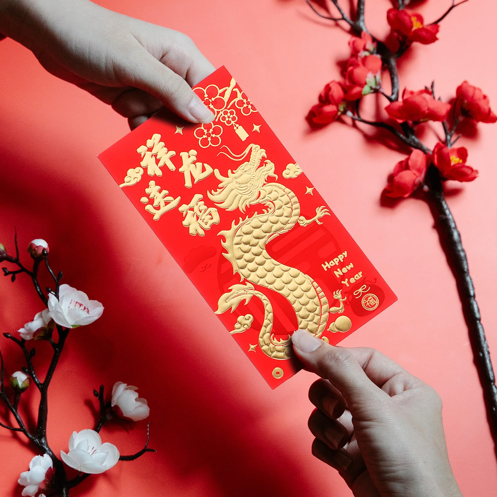 

30pcs The Of Dragon Paper Lucky Money Bags Chinese New Year Gift Envelope Spring Festival Packets Creative Festival Cash