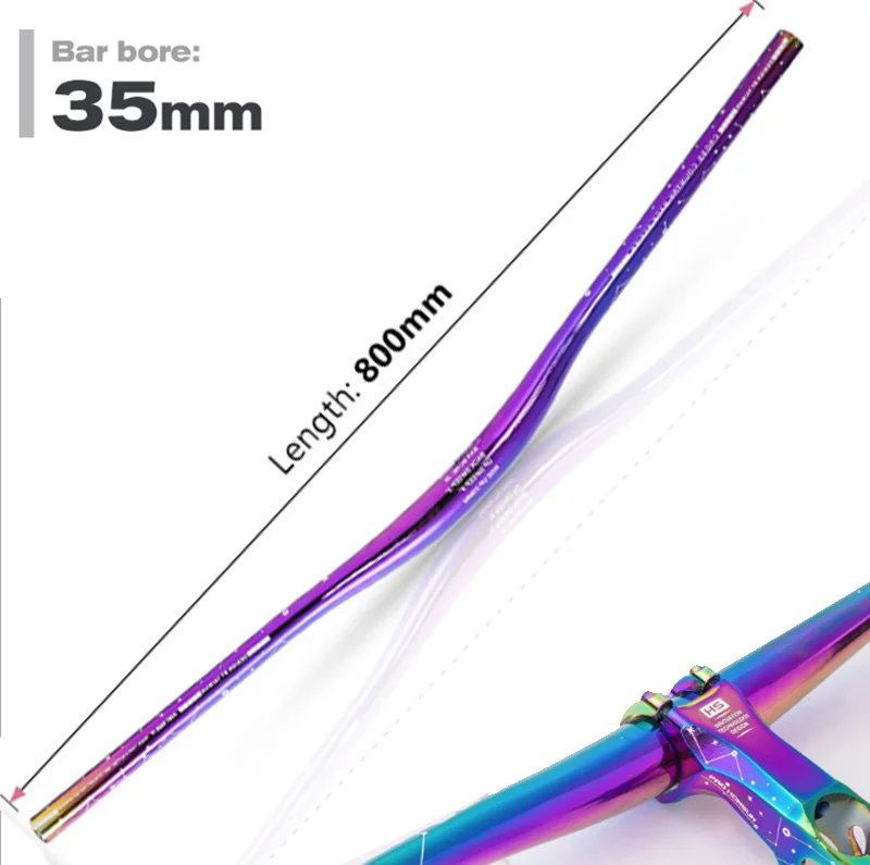 

Mountain Bike Handlebar, PROHONSUN ,XC,AM FR,DH,Aluminum Alloy, CNC, Rainbow, Lightweight, Oil Slick Handle Bar, 35mm