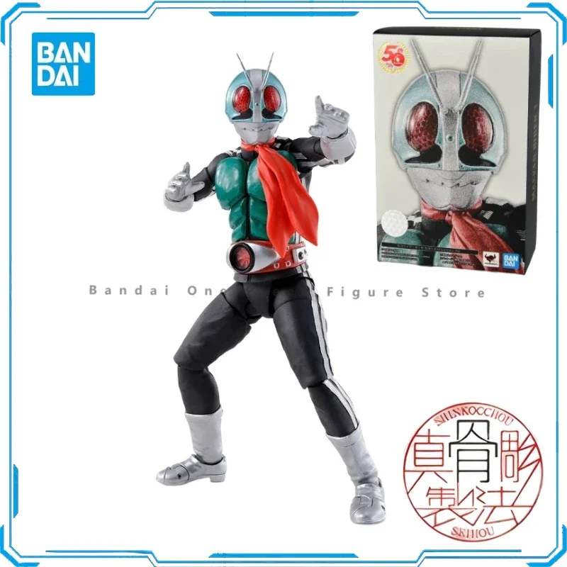 

In Stock Original Bandai SHF Real Bone Sculpture Kamen Rider No. 1 50th Anniversary Edition Action Figures Animation Toys Gifts