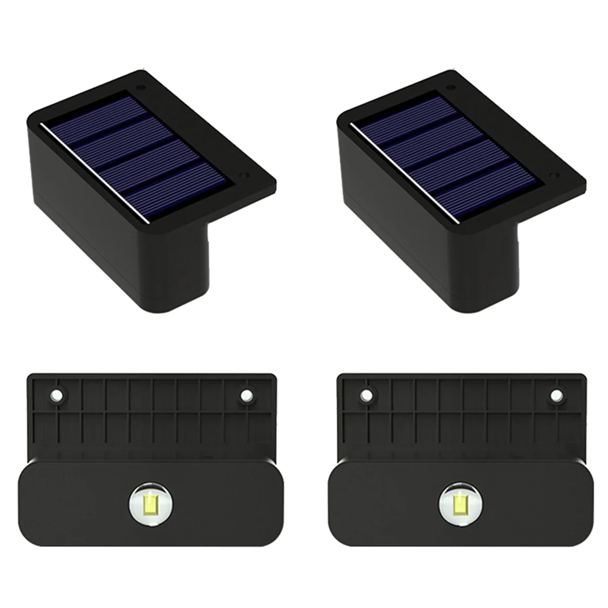 

A72Z 4 Pcs LED Solar Wall Lamps Stair Light Outdoor Lighting Fence Porch Decorative Lamp Step Fence Yard Garden White Light