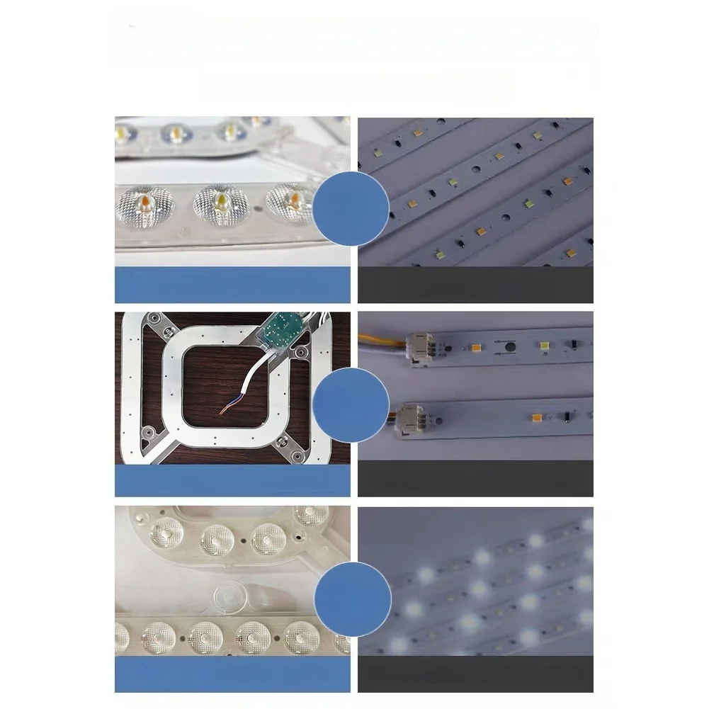 24W LED Fan Light Panel 2500lm for Recessed Ceiling with 3 Color Modes 4000K 110 220V Quick Magnetic Installation