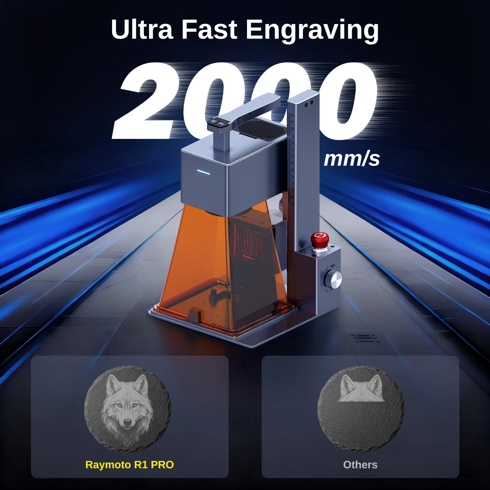 10w-20w Mini Home Engraver, Portable Mobile APP Controlled for Plastic Metal
