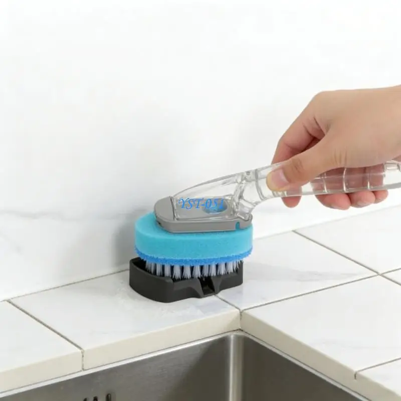 Fotografia 5: E15A Rack escova prato silicone que economiza espaço com furos drenagem para manter as ferramentas secas e limpas