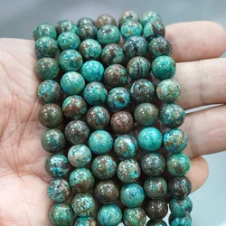 Natural Stone Slab Blue Ocean Jaspers Loose Spacer Beads for Jewelry Making DIY Charms Bracelet Accessories 15'' 4/6/8/10/12mm