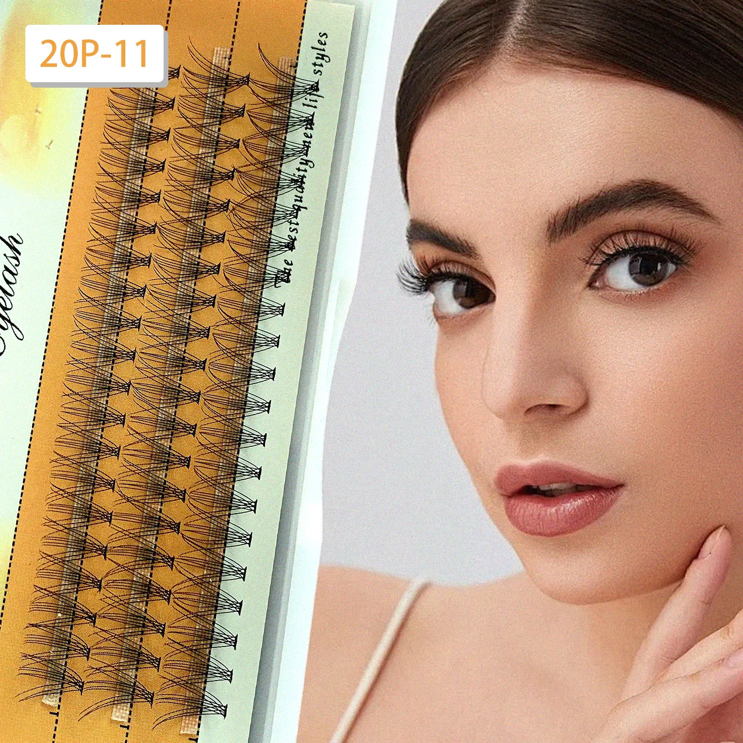 Cluster Eyelashes Kit ห้ารูปแบบขนตาเดี่ยว Clustered จําลองขนตาธรรมชาติ DIY ความหนาและความยาว