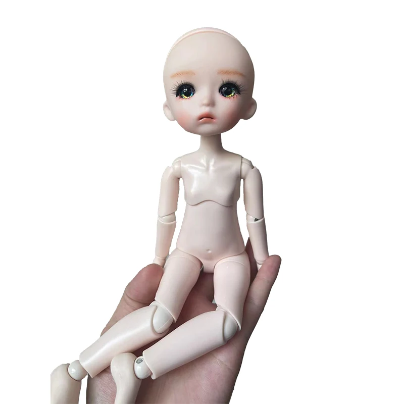 28cm White / Pink Skin 1/6 Bjd Doll Mechanical Joint Body Makeup Doll Head Kids Girls Doll Toy Gift