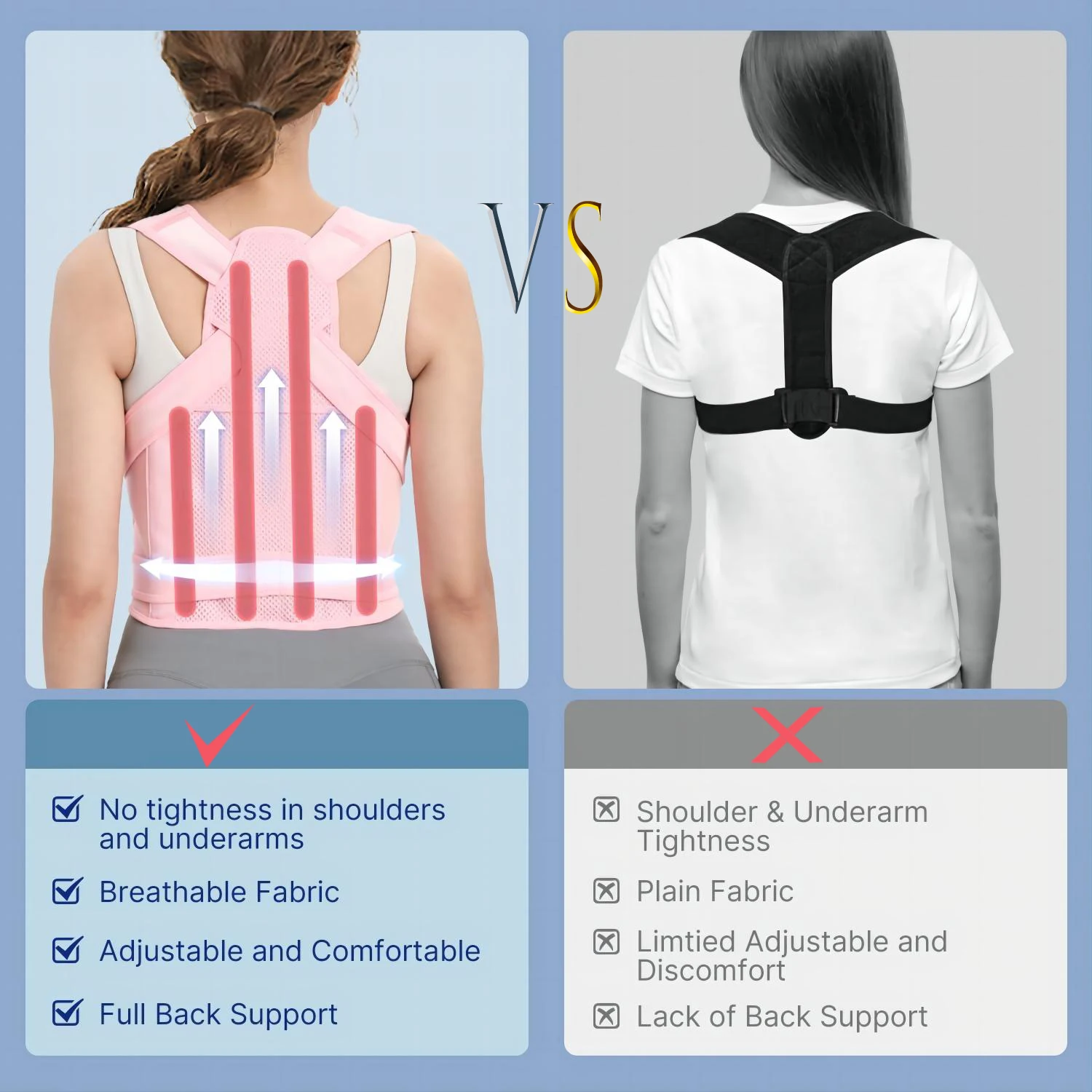 Back Straightener Posture Corrector for Women and Men,Adjustable Posture Back Support,Relieves Back Pain,Scoliosis&Hunchback