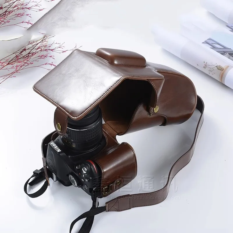 Full Body PU Leather case Bag grip box Cover for nikon D7200 7100 D5600 5500 D5300 D3500 3200 Camera Skin Protective sleeve