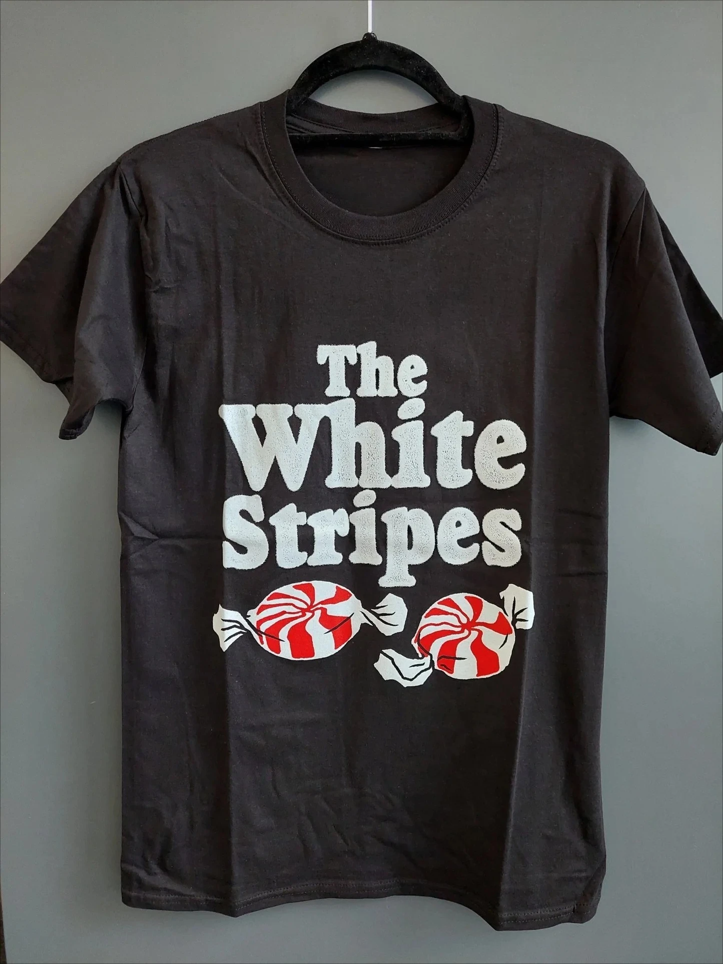 Camiseta de algodón con estampado del logotipo de The White Stripes Peppermint, camiseta de manga corta con cuello redondo unisex de Garage Rock Streetwear