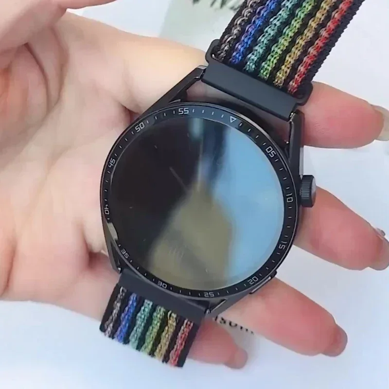 20mm 22mm Nylon Loop For Amazfit Bip 6 5 3 Smart Watch Strap Bracelet For Amazfit GTR 4 3 Pro GTS 4 3 2mini Active 2/Helio/Pace