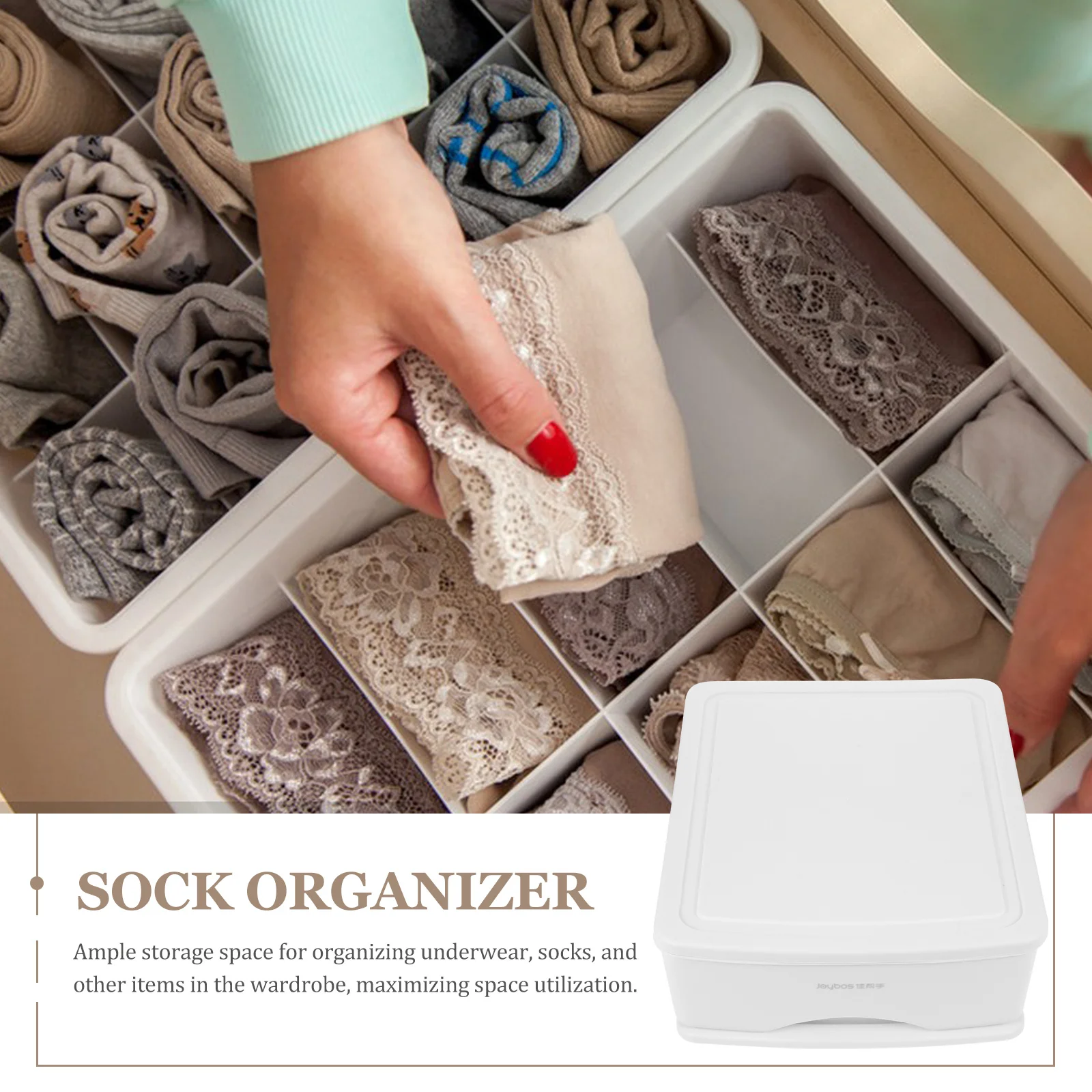 

Wooden Grain Drawer Organizer Underwear Socks Bras Ties Scarves Storage Box Household Clothes Container Wardrobe Drawer