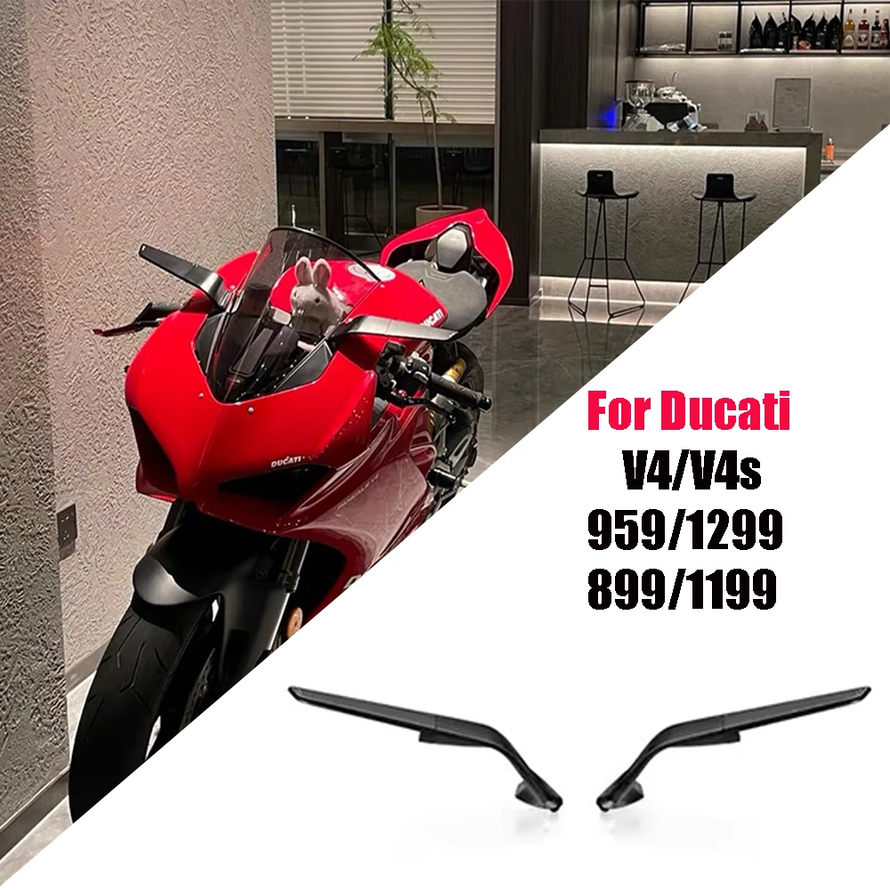 

For Ducati Panigale V2 955 V4 1100 V4 S 2020-2023 Rearview Mirror Stealth Sport Winglet Mirror Kits Adjustable Stealth Mirrors