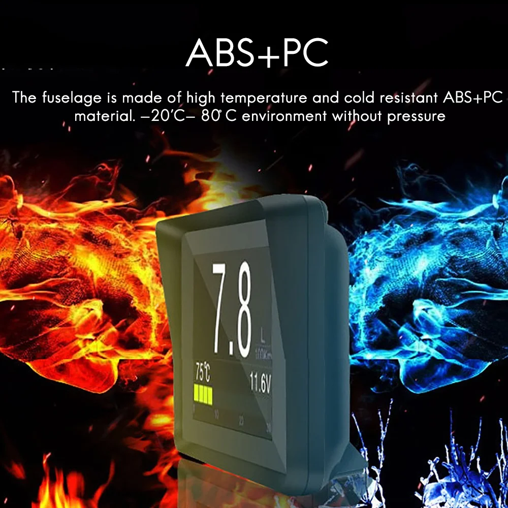 كمبيوتر محمول A203 OBD2 للسيارة ، كمبيوتر رقمي ، عرض الرحلة ، السرعة ، استهلاك الوقود ، المقياس ، ماسح OBD2