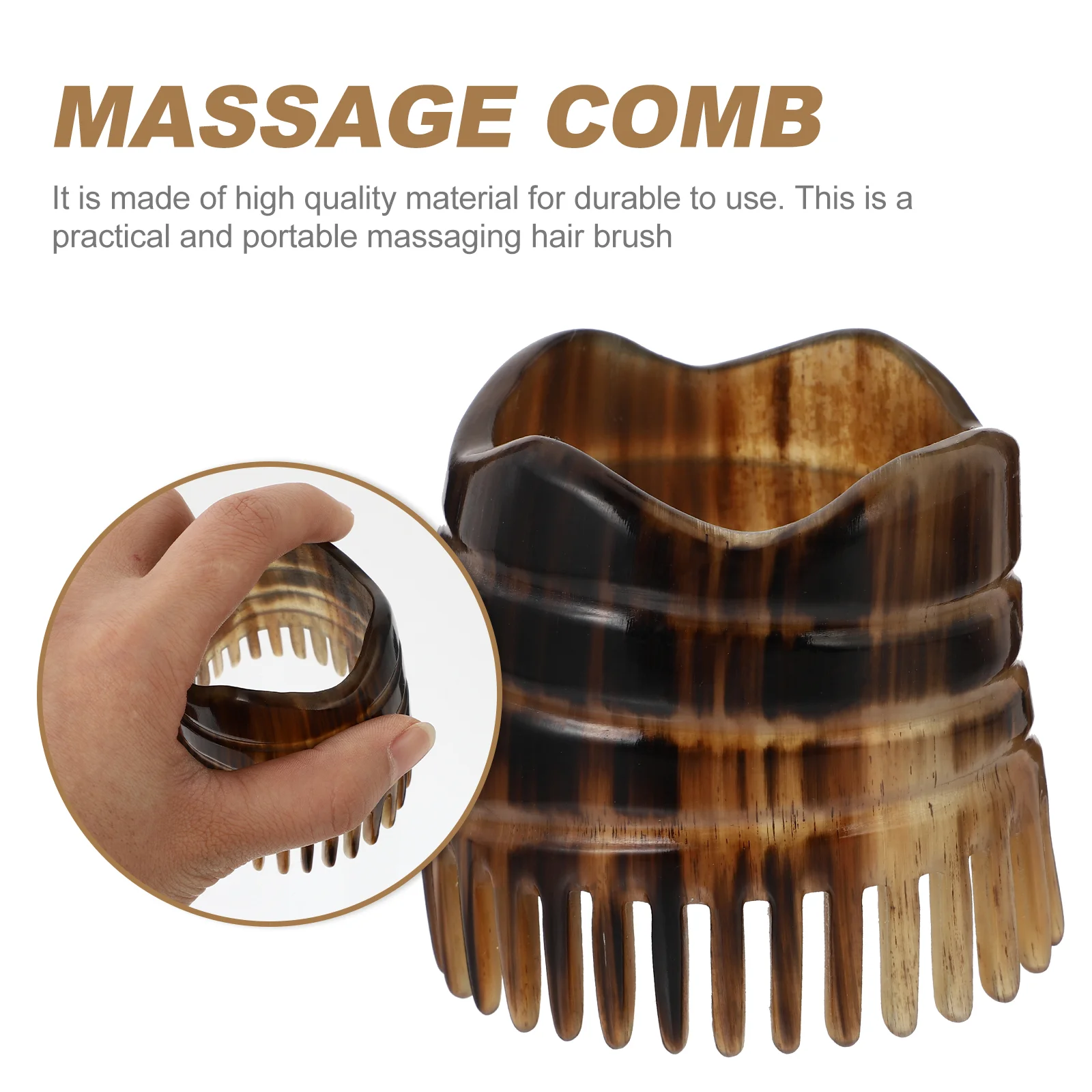 Massage Comb Healthy Hair Scalp Scrubber Comfortable Brush Horn Consumption Shampoo