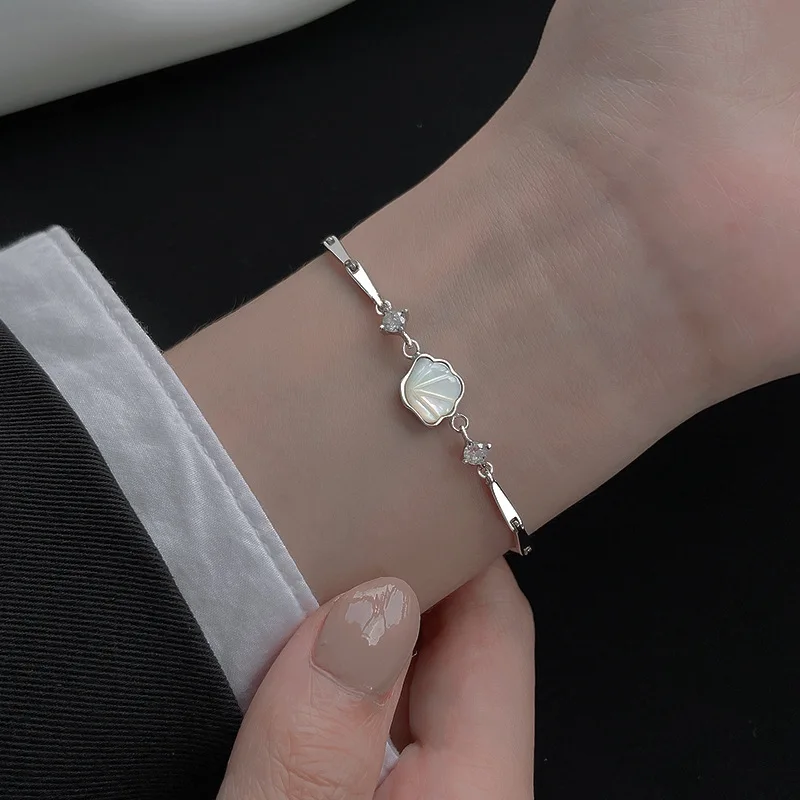 VENTFILLE 925 Stamp Silver Color Bracelet for Women Girl Shell Birthday Gift Jewelry Dropshipping Wholesale