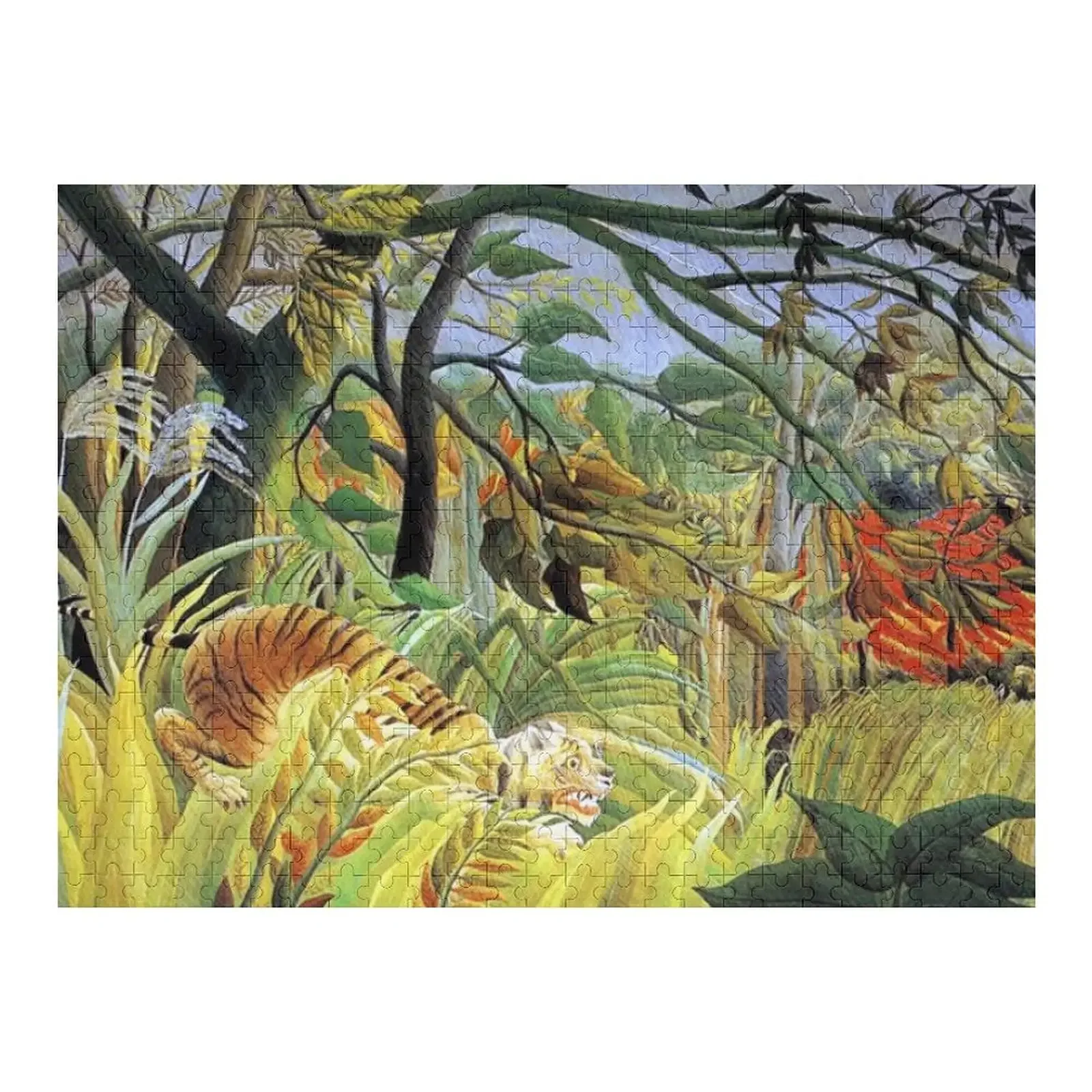 

Favourite Artist - Henri Rousseau - Tiger In A Tropical Storm (Surprised!) Jigsaw Puzzle Personalized Gift Puzzle