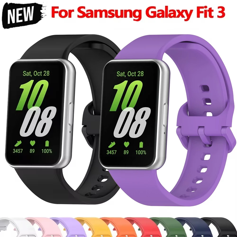 

Silicone Strap For Samsung Galaxy Fit 3 Sport Watchband Watch Band Replacement For Samsung Galaxy Fit3 Bracelet Accessories