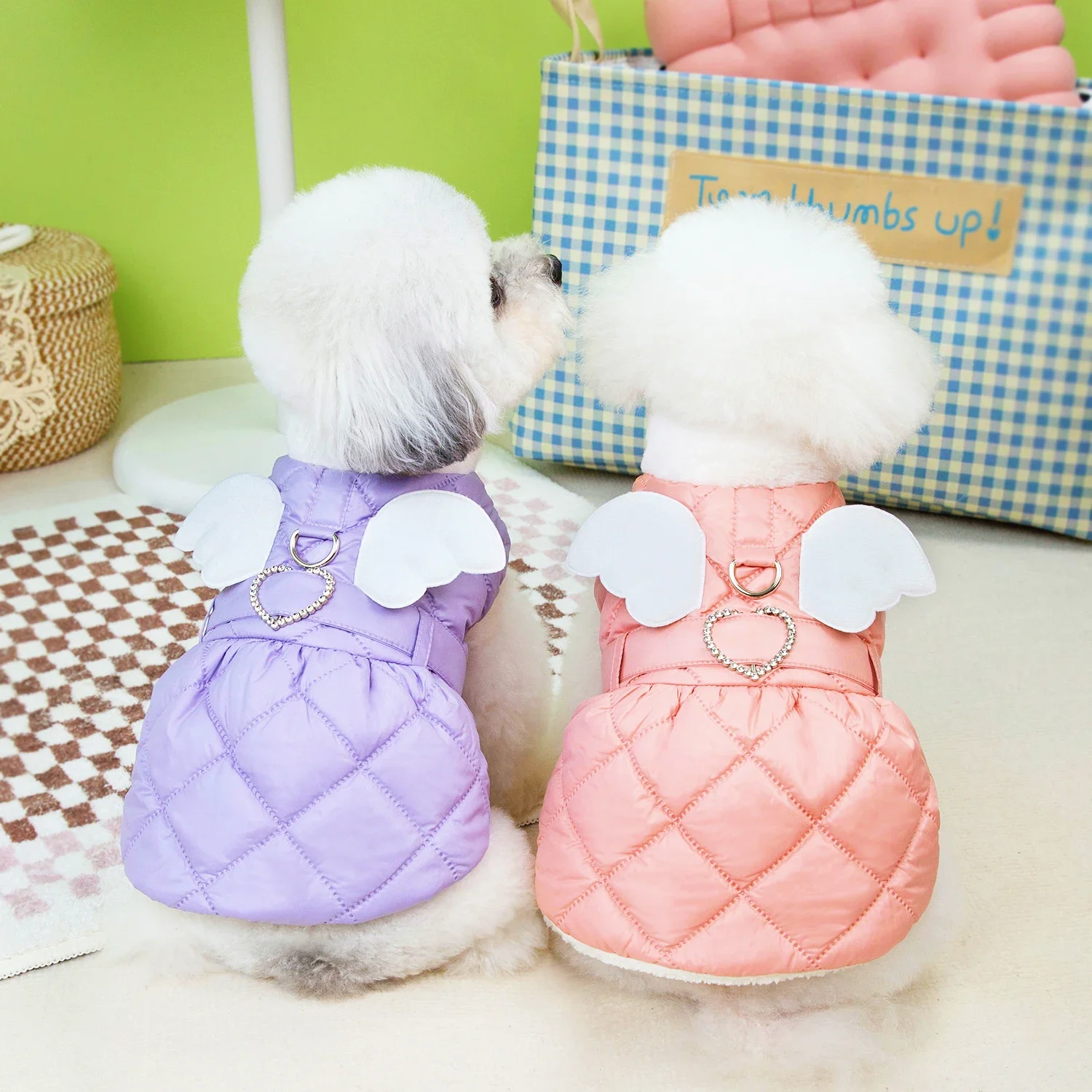 

Winter Dog Dress Chihuahua Clothing Cat Puppy Small Dog Warm Costume Skirt Tutu Yorkie Clothing Coat