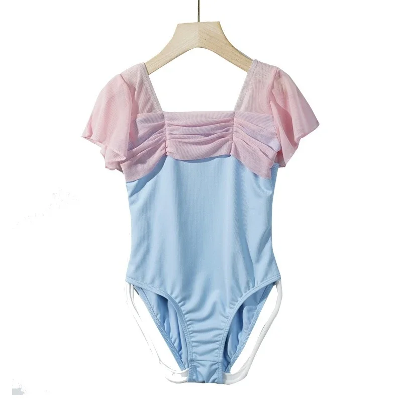 

Children's Ballet Dancewear Ballet Performance Outfit Dancewear Spring/Summer Girls' Short-Sleeve Practice Leotard Dance Costume
