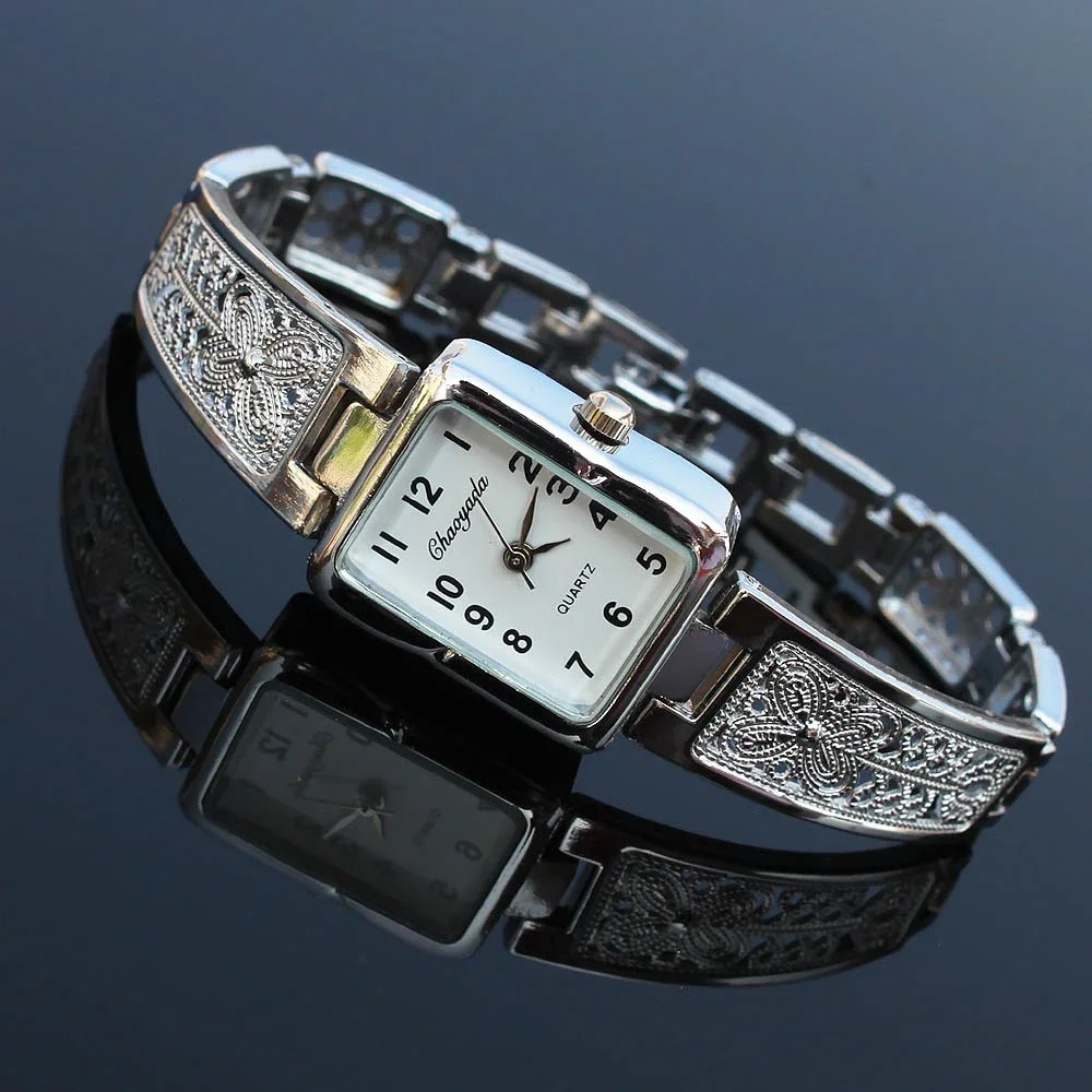 Drop Shipping Dress Women Rectangle Clock Wrist Watches Women\'s Bracelet Watches Fashion Lady Quartz Watch Montre Femme