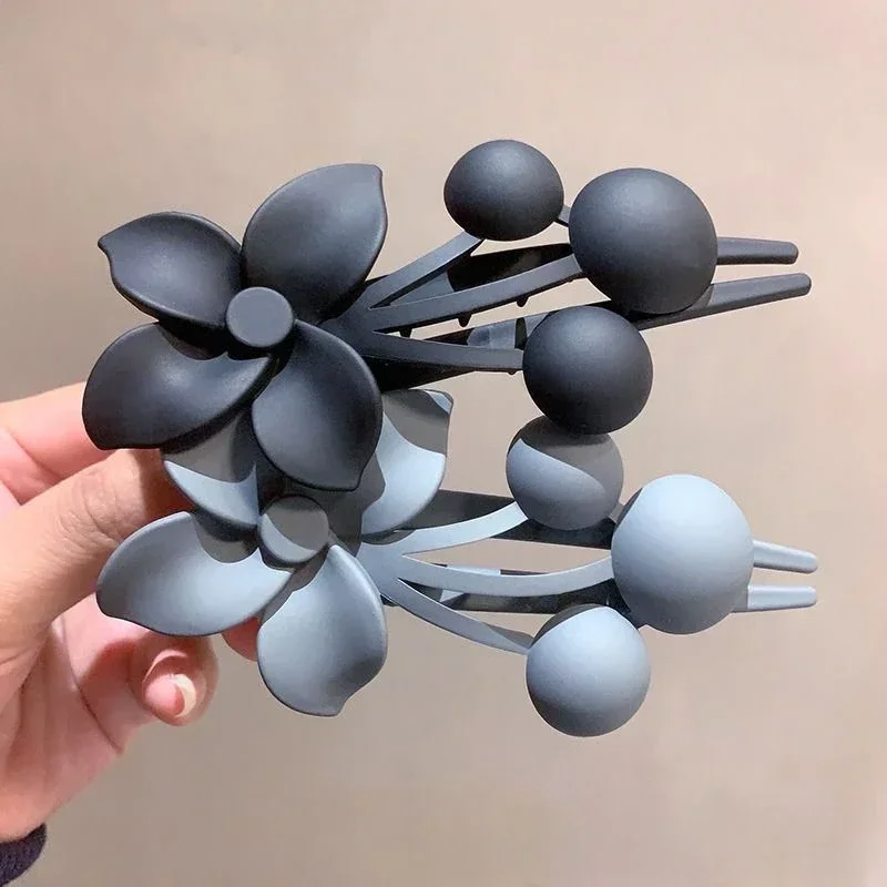 Elegant ดอกไม้ผมคลิปผู้หญิงฤดูร้อนคลิปผม Headdress กลับหัวช้อนม้วนผม Hairpin ขนาดใหญ่ Duckbill คลิปผมหางม้าคลิป