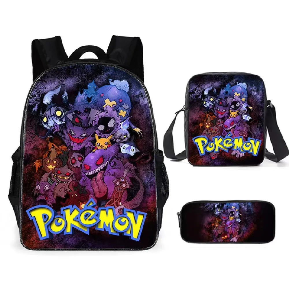 Pokemon Kids School Backpack Storage Bag Kawaii Pikachu Anime Figures Student Big Capacity Travel Bag Boy And Girl Toys Mochila