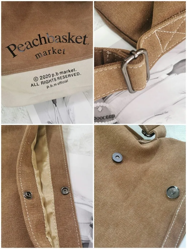 Vintage Diagonal All-match Canvas Bags Large Capacity Multi-function Shoulder Bag Female 2024 New Design Women Handbag