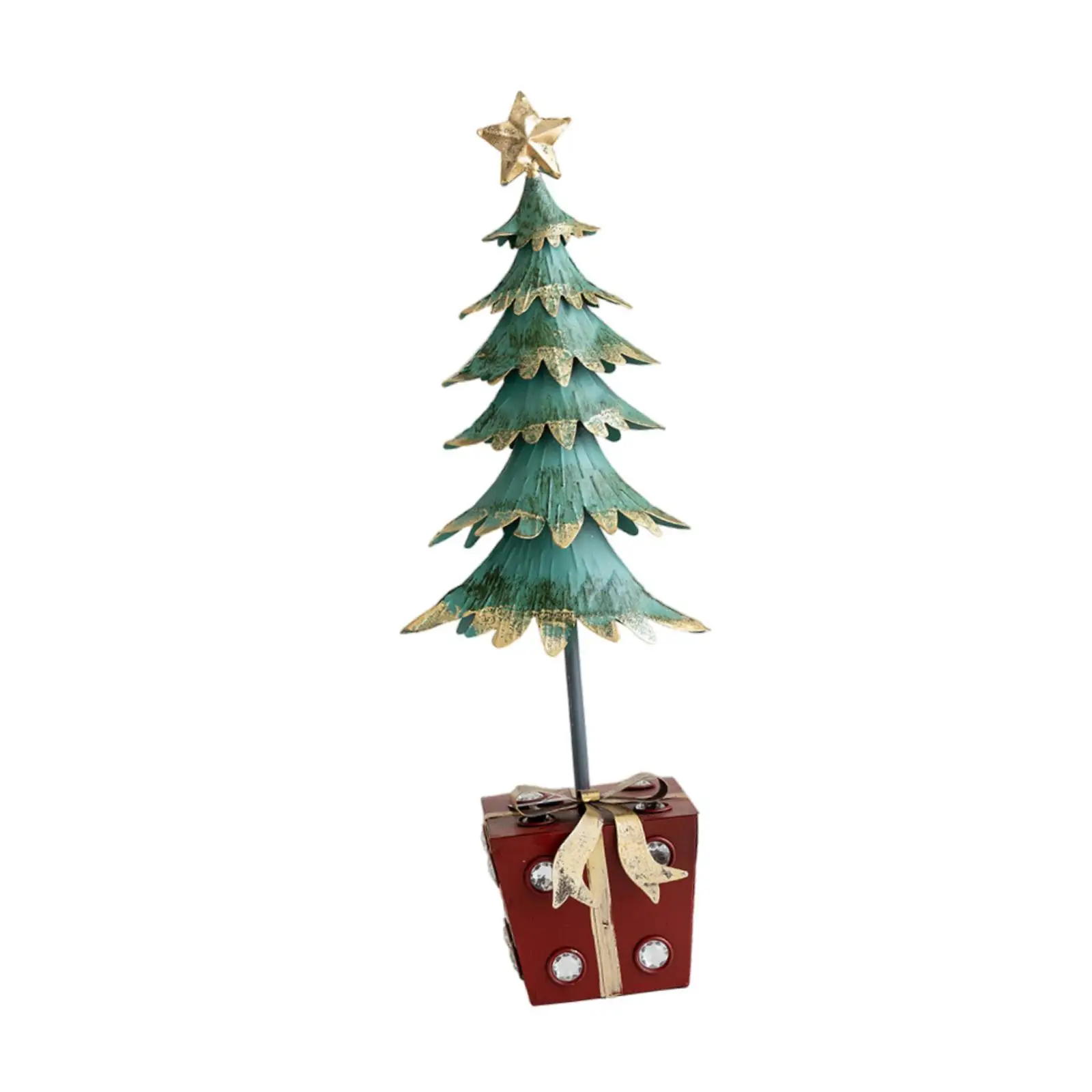 

60cm Metal Christmas Tree Tabletop Decoration Xmas Tree Multipurpose for Parties, Anniversaries Sturdy Decorative Craft