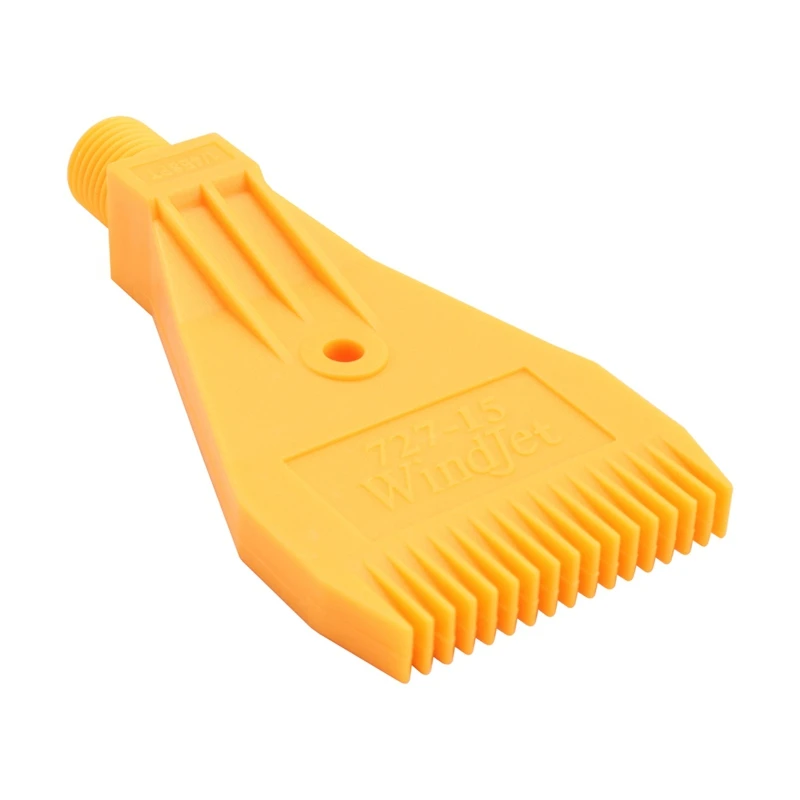 1/4BSP Male Thread ABS Single Hole Air Blow Off Flat Jet Nozzle Yellow-DTA9