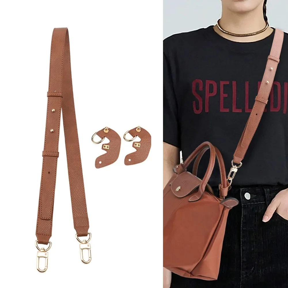 

NEW Bag Adjustable Shoulder Strap for Longchamp Small Short Handle Bag Modified Messenger Strap Real Leather