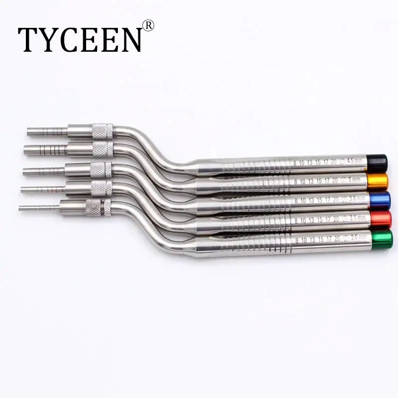 

5 pcs Dental Implant Osteotome Instrument Mandibular Sinus Elevator Tool Concave Tips sinus Lifting Device Implant bone Extruder