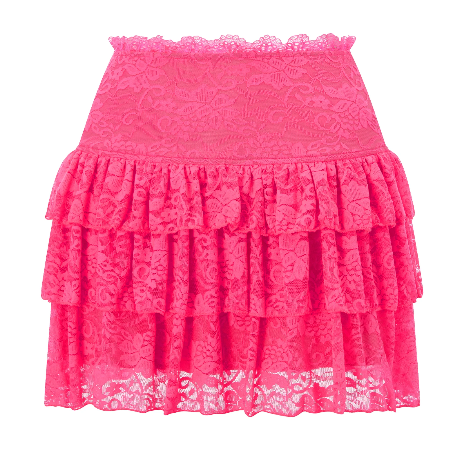 Damska plisowana Mini spódniczka koronkowa Y2k asymetryczny brzeg rozkloszowana Micro spódnica z niską talią Grunge Fairycore krótka spódniczka