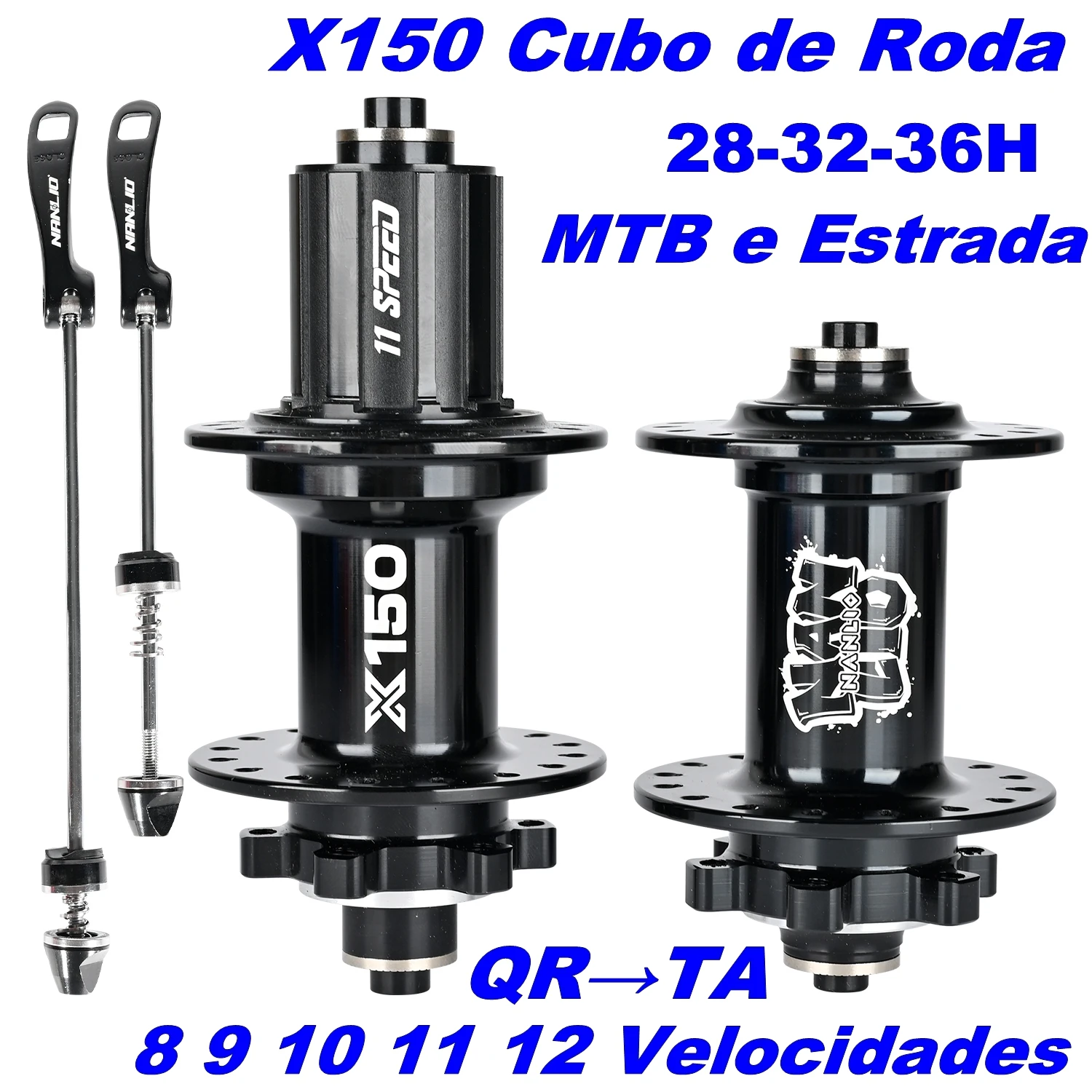 Nanlio x150 cubo de bicicleta 6-pawl 150t clique 28 32 36 buraco 8-12 velocidade cubo de som alto para 26 27.5 29 polegadas superior para pro7 th390