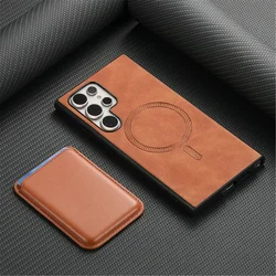 Leather Detachable 2 In 1 Card Coque for Samsung Galaxy S26 Ultra Case Magnet Back Funda S25 Ultra S24 FE S23 Plus S 25 26 Pro