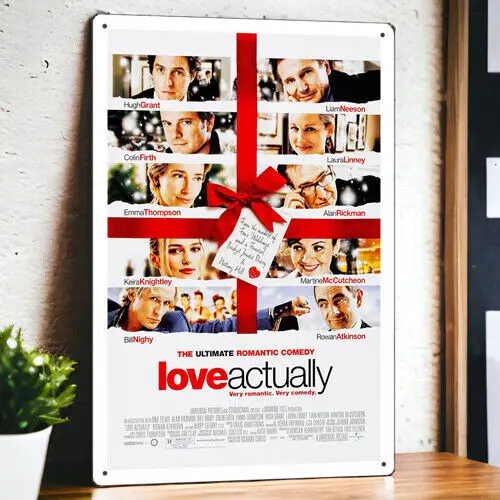 

Love Actually 2003 Metal Movie Poster Tin Sign Plaque Film 8"x12"