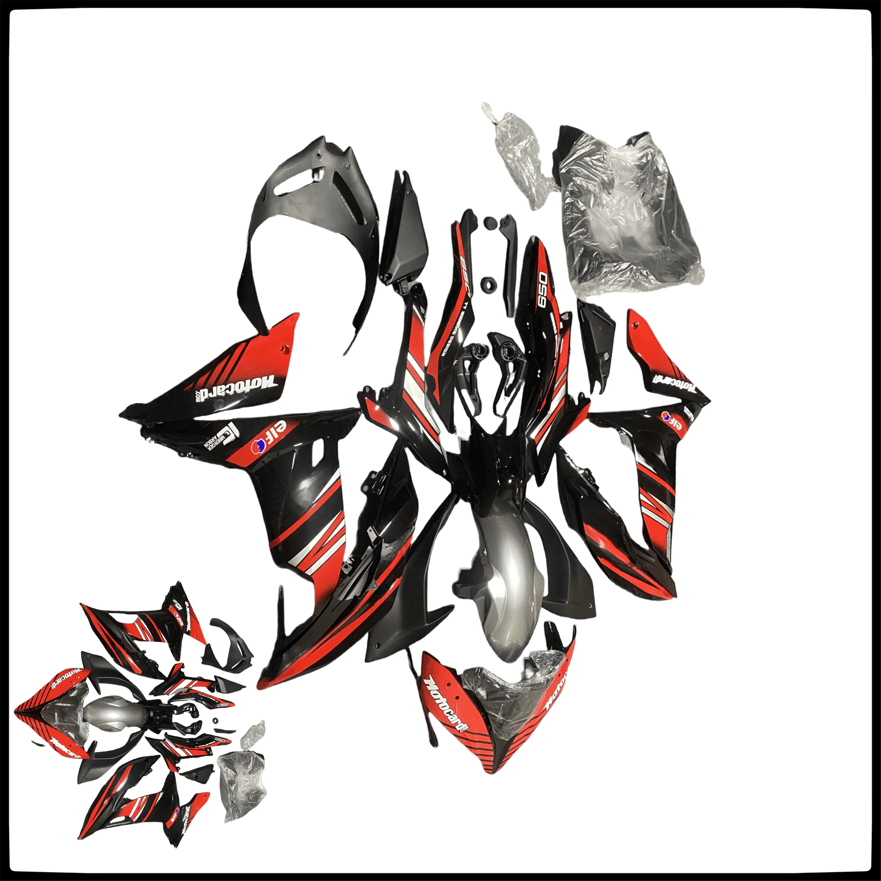 

Fit For 2017 - 2019 Kawasaki NINJA 650 ER-6F EX650 Motorcycle Fairing Set Kit Bodywork Set Ninja650 2018 ABS Plastic red black