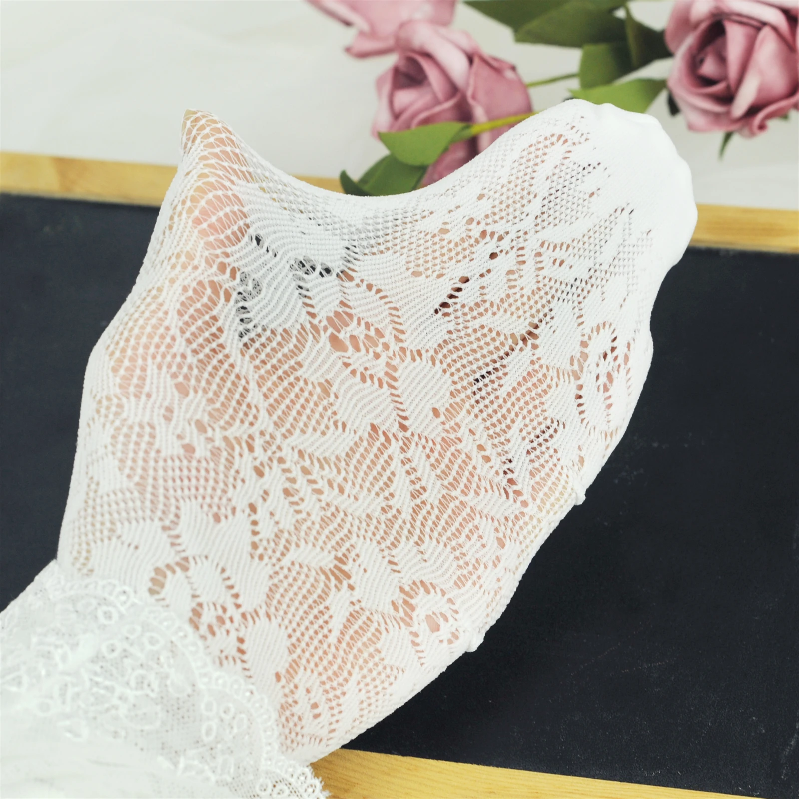 RMSWEETYIL الدانتيل كشكش مكشكش شبكة الجوف خارج مثير للنساء الكاحل الجوارب أسود أبيض لطيف يتوهم لوليتا القوطية الخس الجوارب