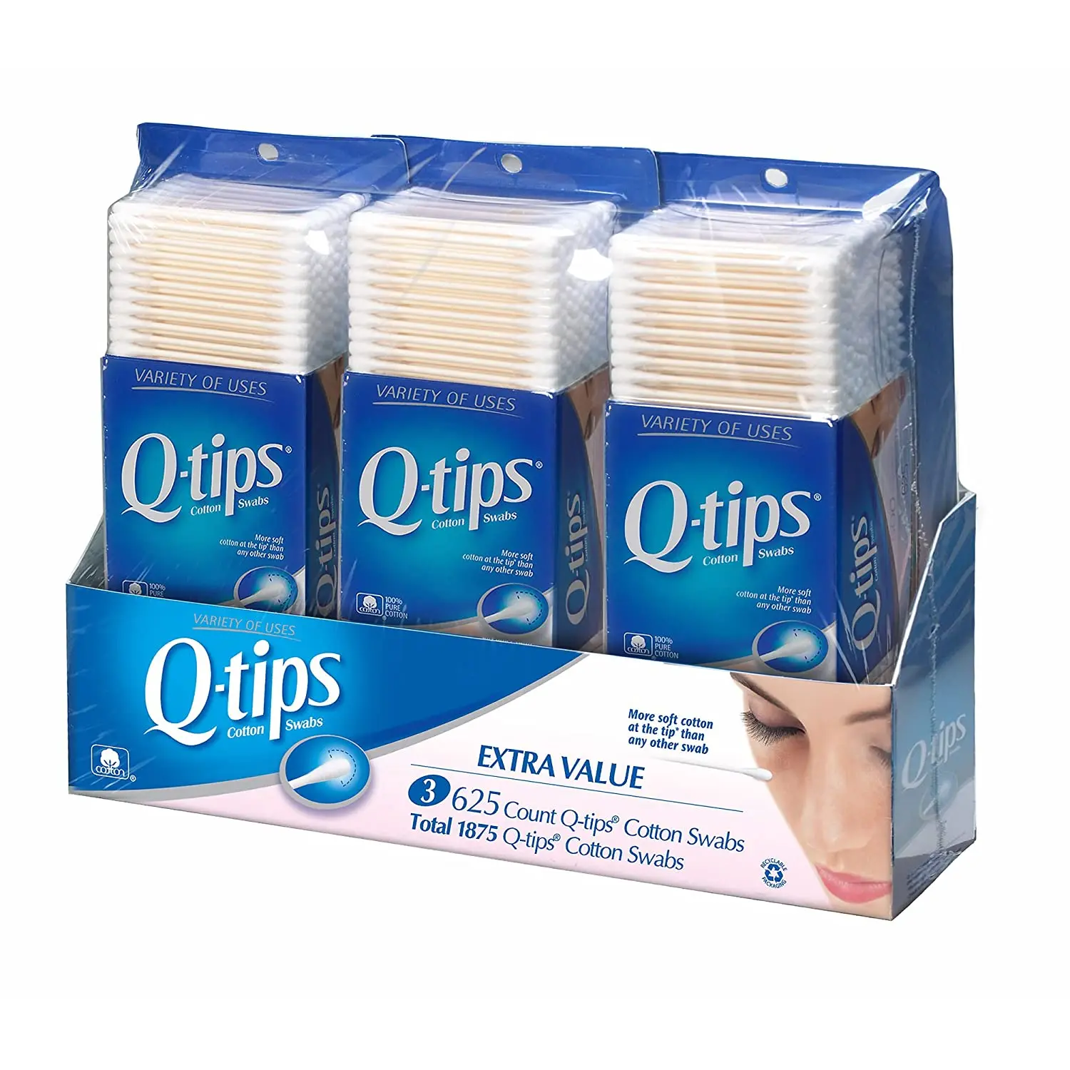 OEM Large Head Paper Sticks Baby Safty Cotton Buds QTips Baby Cotton Swabs