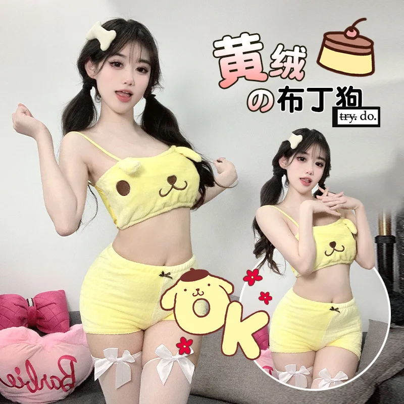 

Нижнее белье Sanrio, кавайный узор, погоны, японское аниме, аксессуары для косплея, комплект штанов с тыквой, помпон