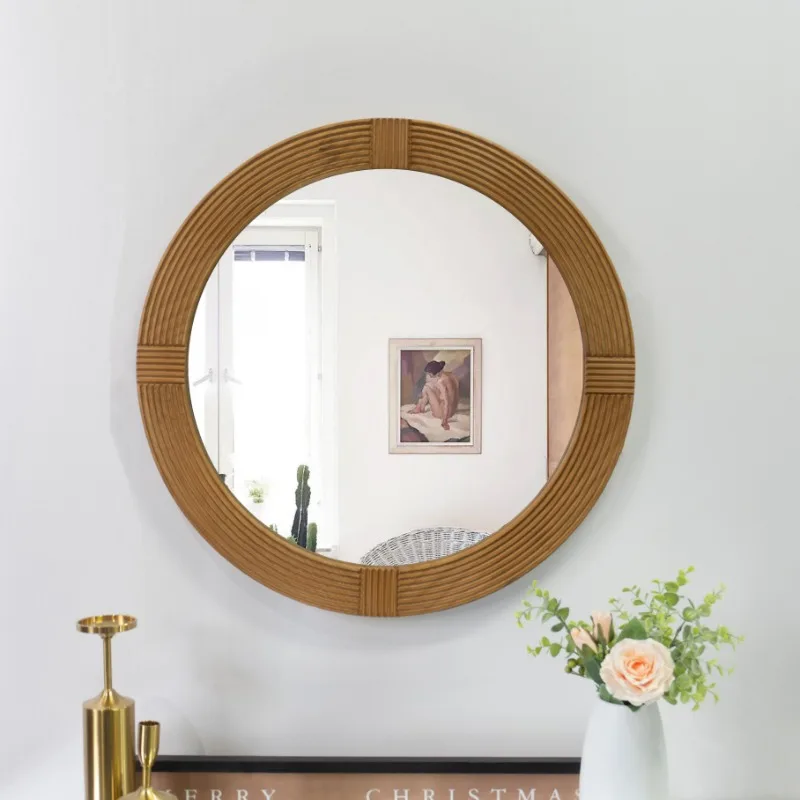 

80CM Creative Fashion Solid Wood Hanging Bathroom Bedroom Home Makeup Mirror Decoration
