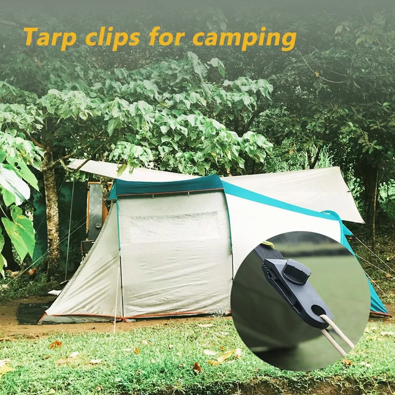 A74E-36 Pcs Tarp Clips Heavy Duty Lock Grip, Tarp Clamps, Fit For Camping Tent,Awnings, Car Cover,Pool Cover, Boat Cover