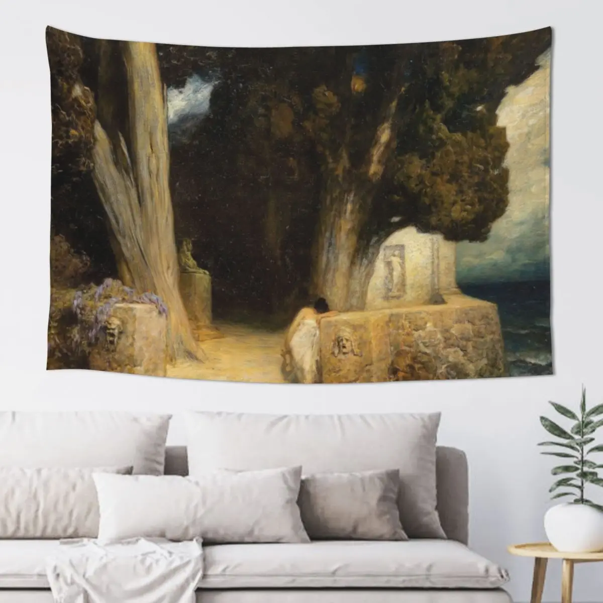 

Ferdinand Keller. Sappho. 1909 Tapestry Home Supplies Things To Decorate The Room Tapestry