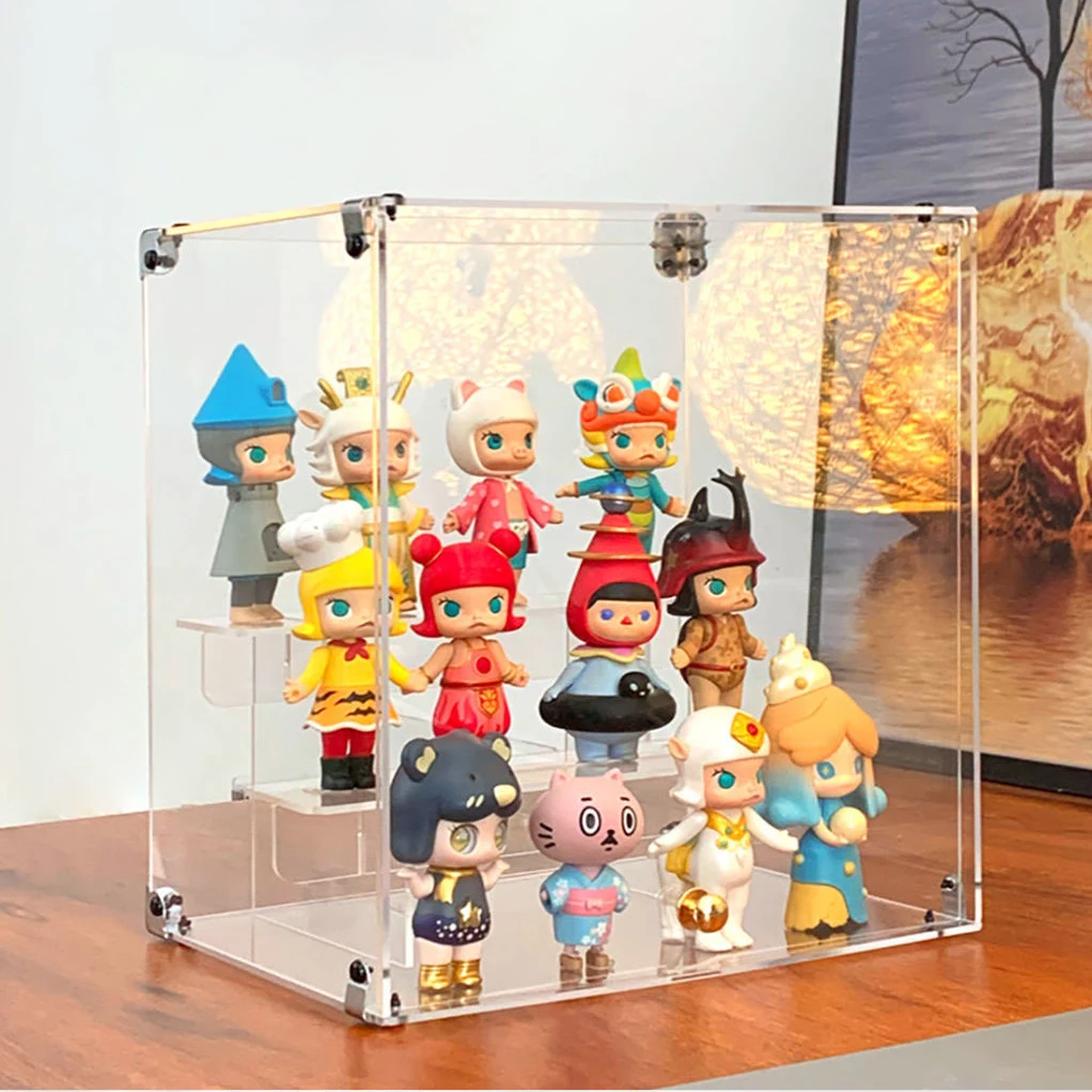 

Clear Acrylic Display Case with Stand Dustproof Protection Showcase Storage Box Organizer for Action Figures Collectibles Toys