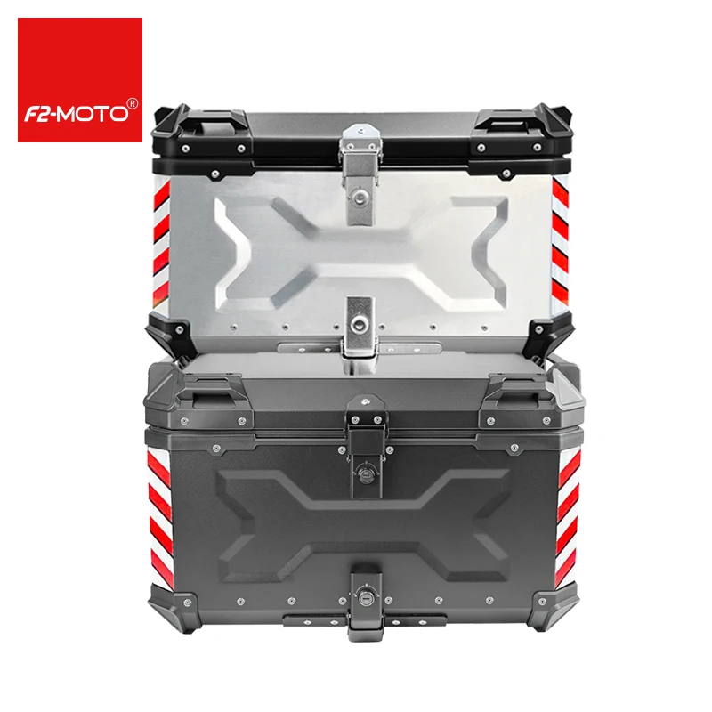 

Modification F2-MOTO 65L Waterproof Top Box Motorcycle case Aluminum Alloy Top case Tail Box Motorcycles