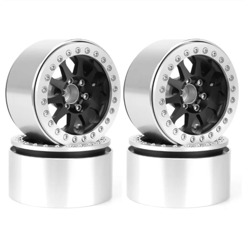 

Metal 2.2 Inch Beadlock Wheel Rim for 1/10 RC Crawler Car Axial SCX10 90046 III CAPRA RR10 Wraith RBX10 Yeti 2.2 Tires,8